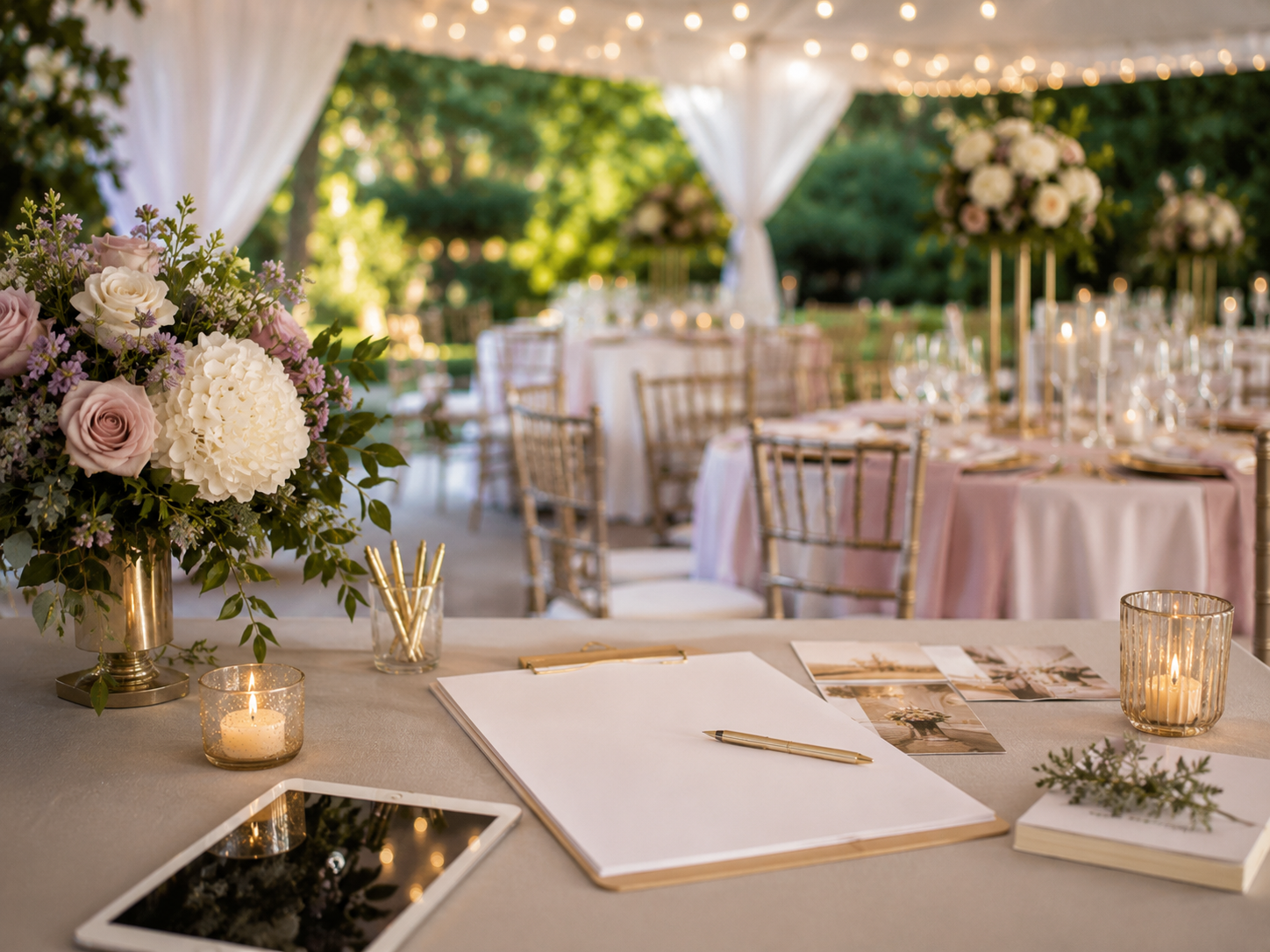 Welcome table and sign-in setup